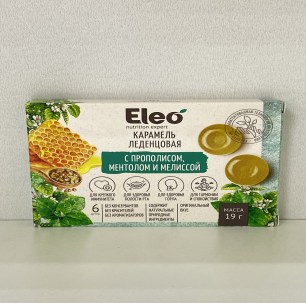 Карамель леденцовая с прополисом, ментолом и мелиссой Eleo купить